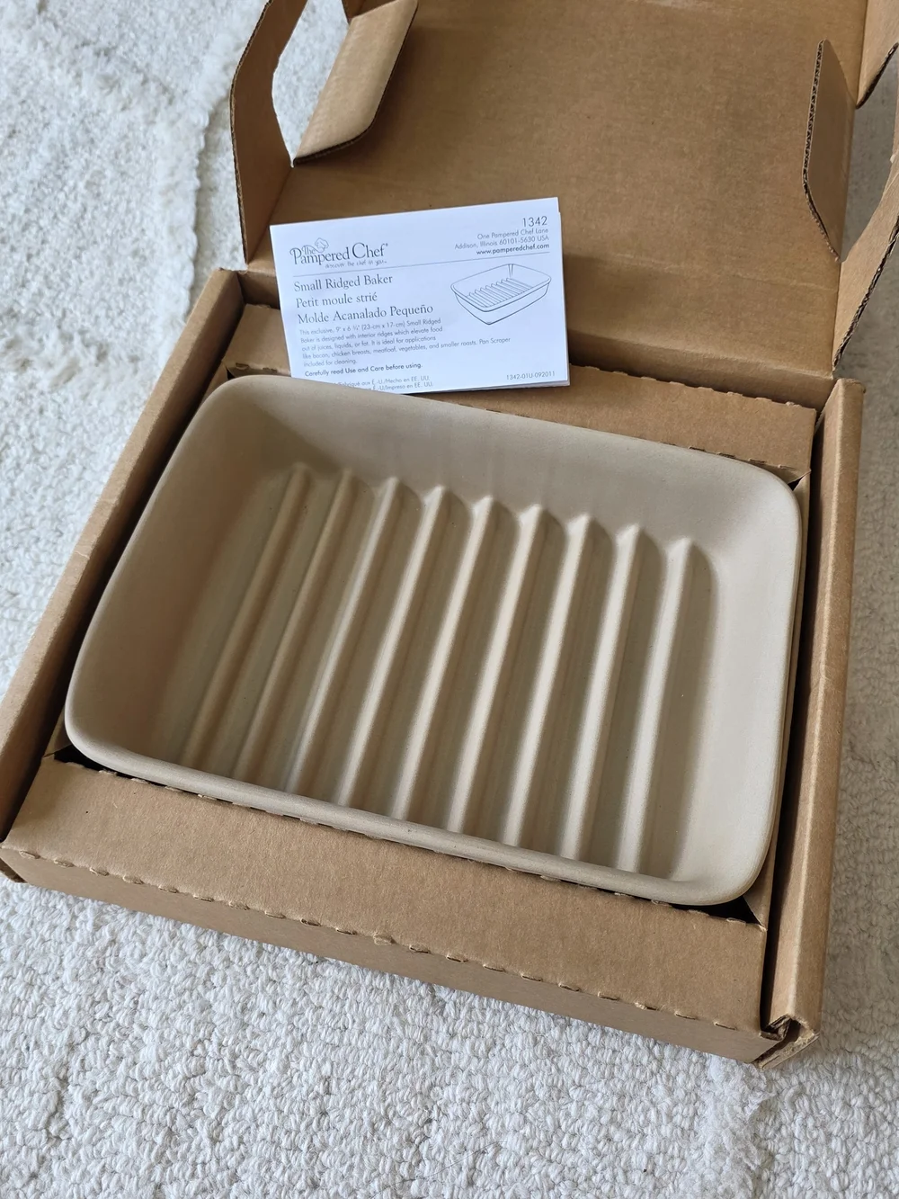 Pampered Chef Small Ridged Baking Dish